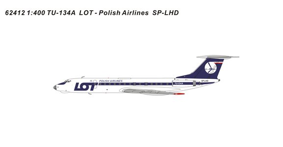 LOT Polish Airlines Tupolev Tu-134A (Panda Models 1:400)