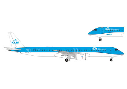 KLM Cityhopper Embraer E195-E2 (Herpa Wings 1:500)