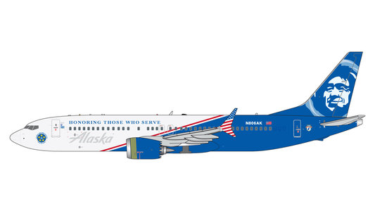 Alaska Airlines Boeing 737 MAX 8 (GeminiJets 1:400)