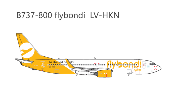 flybondi Boeing 737-800 (Panda Models 1:400)