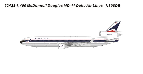 Delta Air Lines  McDonnell Douglas MD-11 (Panda Models 1:400)