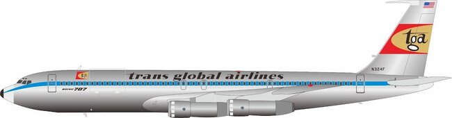 Trans Global Airlines Boeing 707-300 (B Models 1:200)