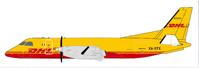 DHL Aviation Saab 340A(F) (JC Wings 1:400)