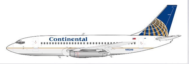 Continental Airlines Boeing 737-200 (JC Wings 1:400)