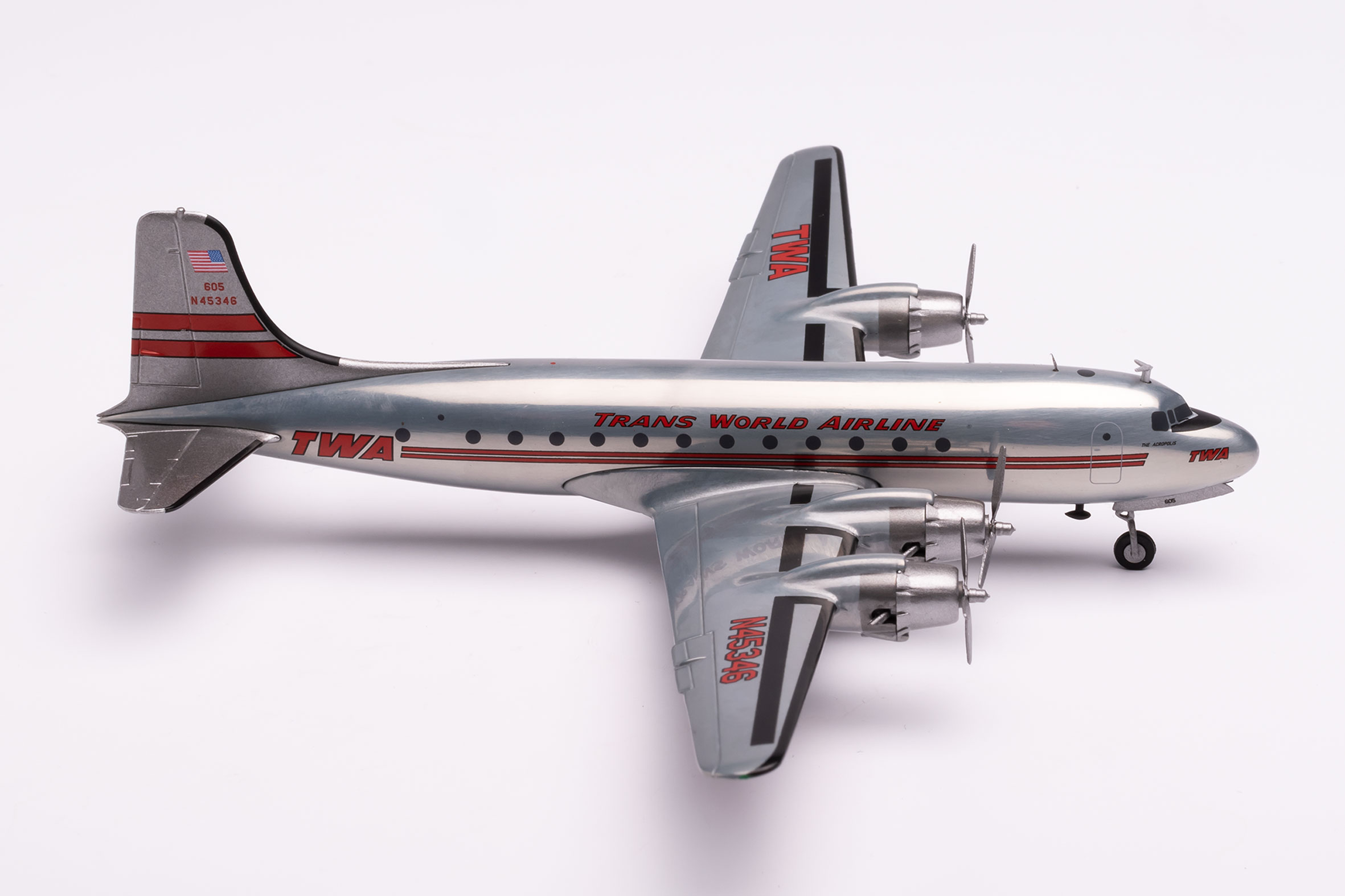 Douglas DC-3 Passenger Aircraft Trans World Airlines - Victory is in the  Air 1/144 Diecast Model Airplane by Postage Stamp 
